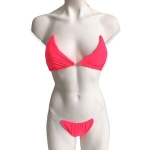 🆕No Tan Line Neon Pink Brazilian Bikini